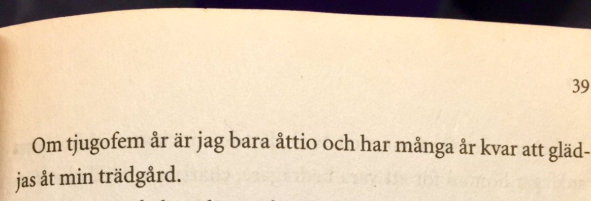 Så sorgligt att läsa Bodil Malmsten och stöta på denna mening :(