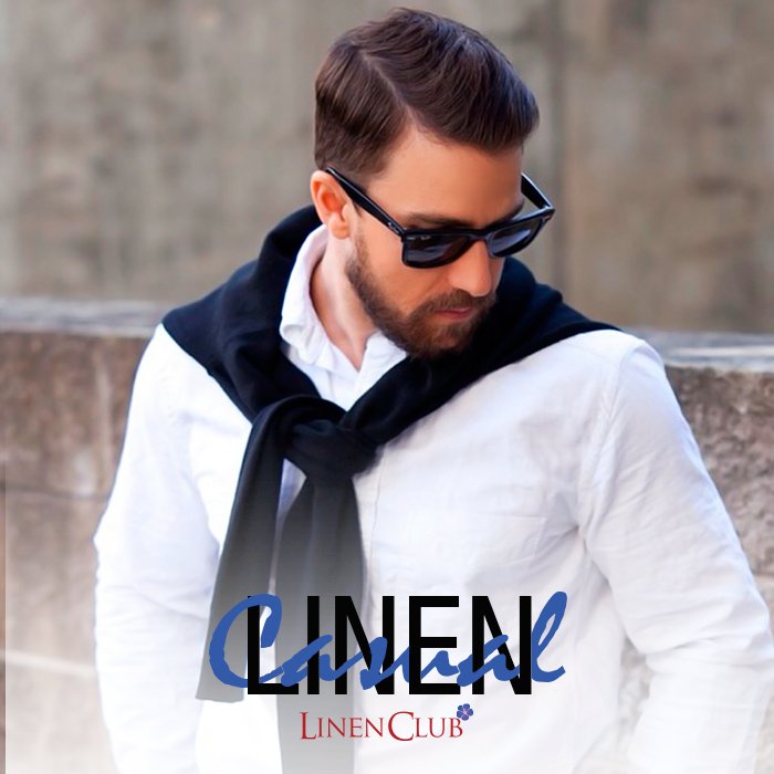 LinenClub's tweet photo. Keeping it casual this #Friday with #linen shirt, light weight cotton knit and vintage sunglasses! #LinenStyles https://t.co/LiEF23MZeU