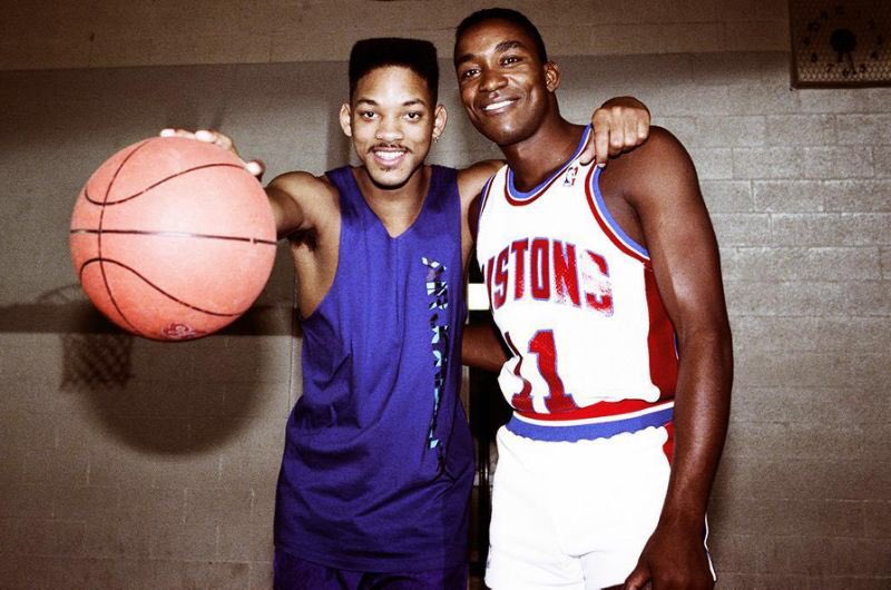 BballSupreme's tweet photo. The Fresh Prince and Isiah Thomas.  

#basketballreignssupreme https://t.co/Hj4xQuwY6G