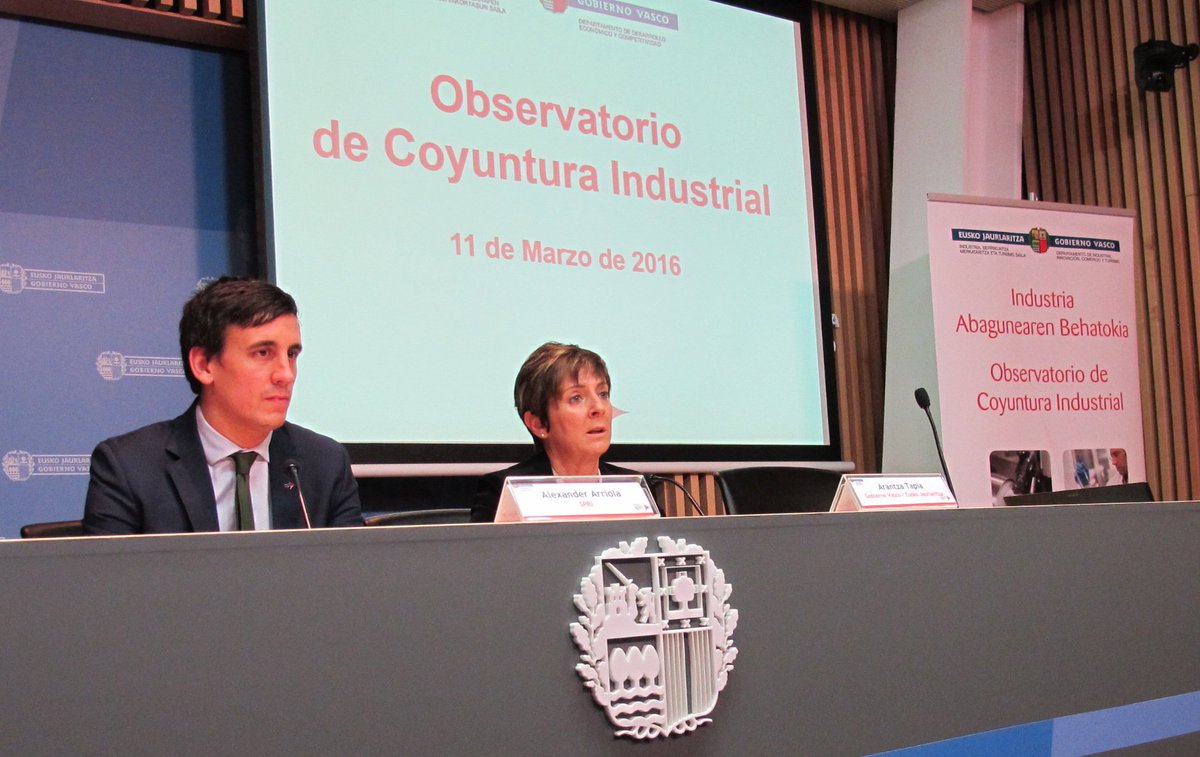 arantxa_tapia's tweet photo. [Industria Abagunearen Behatokian] Euskadiko #klusterrak 2015ean negozioa + enpleguaren hazkuntza egiaztatu dute https://t.co/Q8f4BNklkp