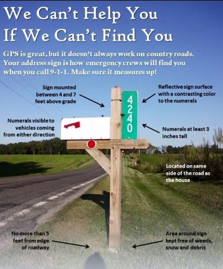 Help us help you! Be sure your address is clearly visible, free of debris &amp; large enough to be read. <a href="/IAFF3756/">IAFF Local 3756</a>