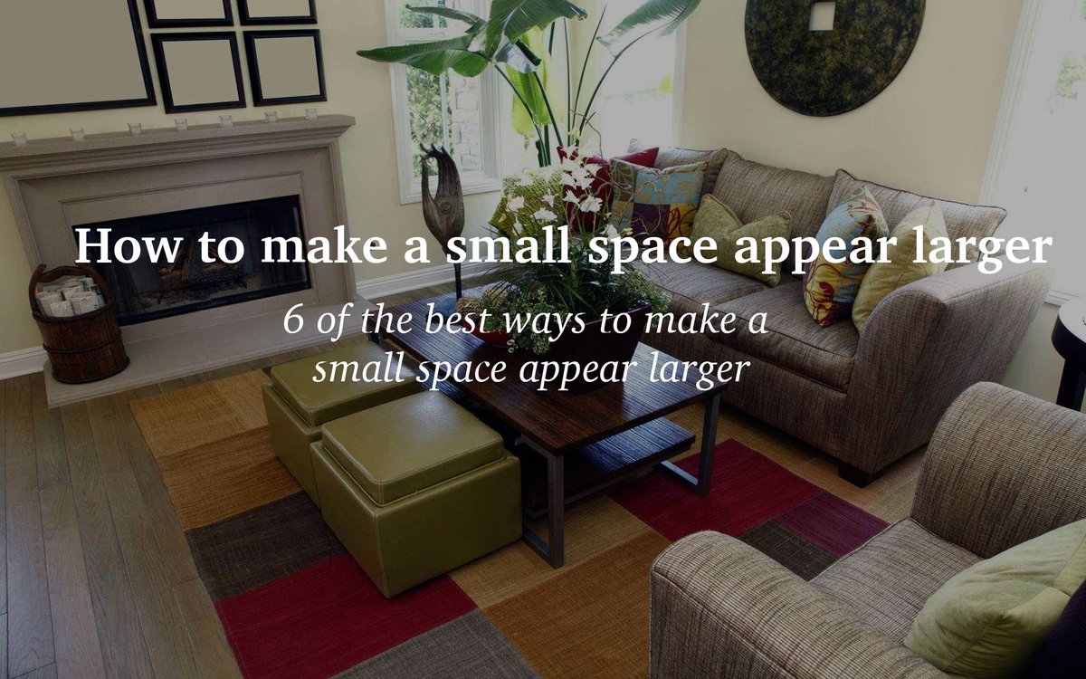 🏠 🏡 🏠 Few tips on how to make a small space look larger! bit.ly/1MRfuvh #Space #Decor #Love