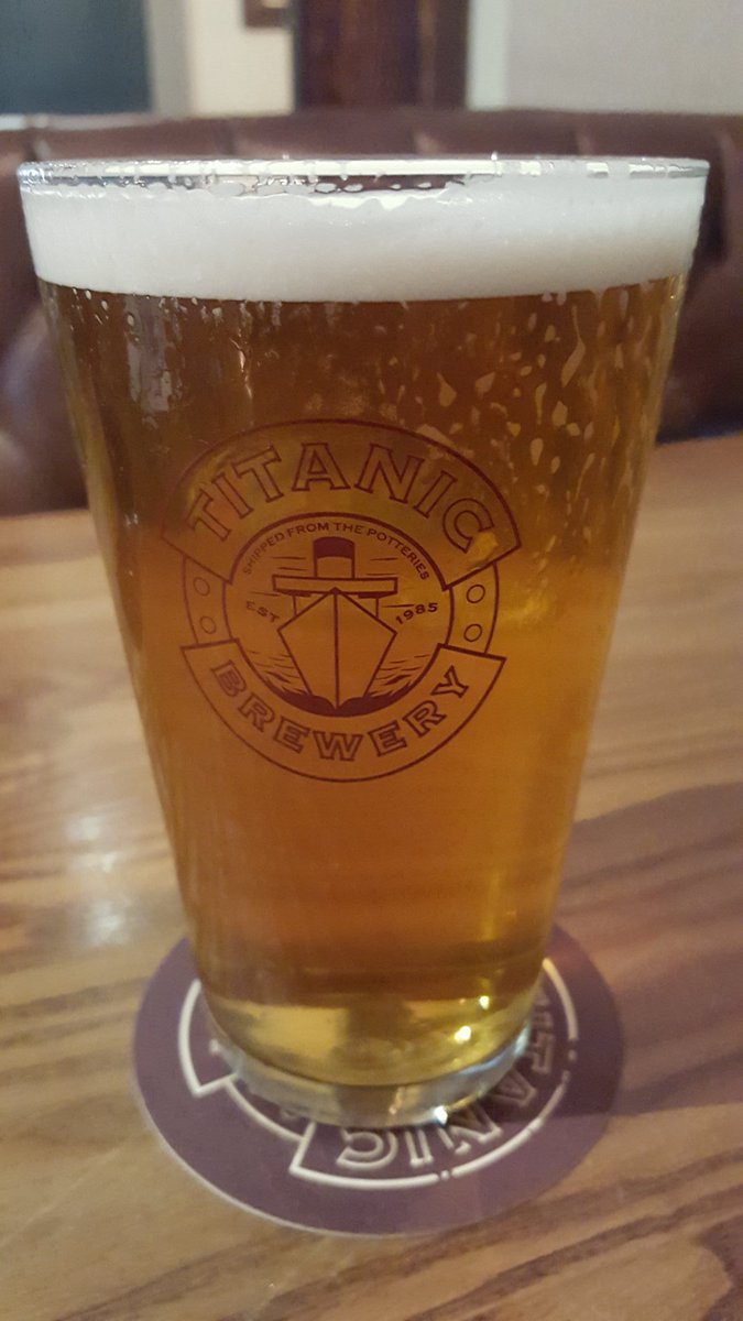 pezzano1's tweet photo. Enjoying a great pint of Iceberg at the Sun, Stafford. Wonder what Titanic beer to have next.#titanicbrewery #thesun https://t.co/fAWqgclkR4