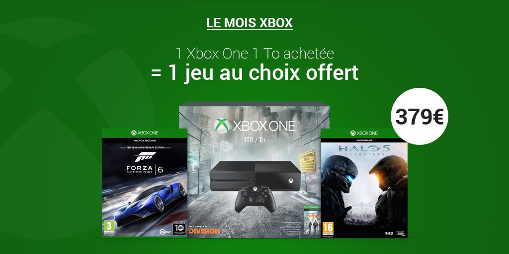 Fnac's tweet photo. 🎮 Une Xbox One 1 To achetée = un jeu offert parmi la sélection pendant tout le #MoisXbox https://t.co/hLVf2BeagW https://t.co/BAIByAa6qs
