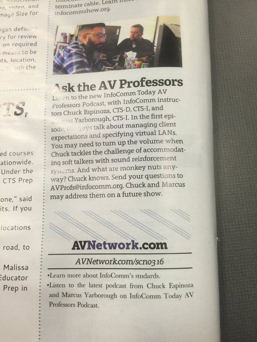 madsoundguy's tweet photo. Thanks for the shout out @SCNmag !! #AVtweeps #AskAVProfs @MarcusAVguy https://t.co/Mf0GVjsggK
