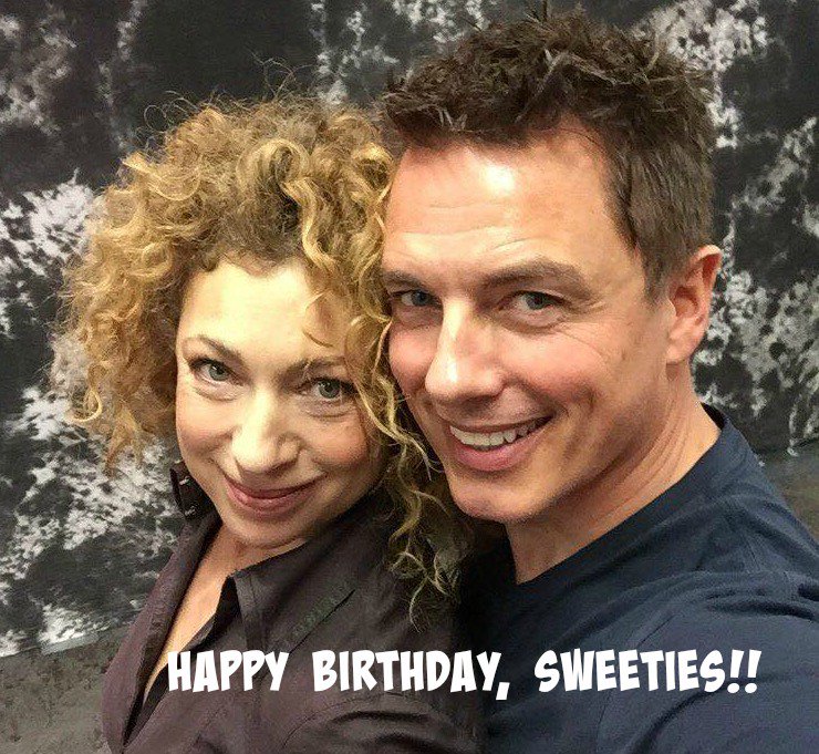 SugarySweetVint's tweet photo. Happy Birthday to the gorgeous Alex Kingston & fabulous @Team_Barrowman xx #DoctorWho #RiverSong #CaptJackHarkness https://t.co/XqkFZALBnI