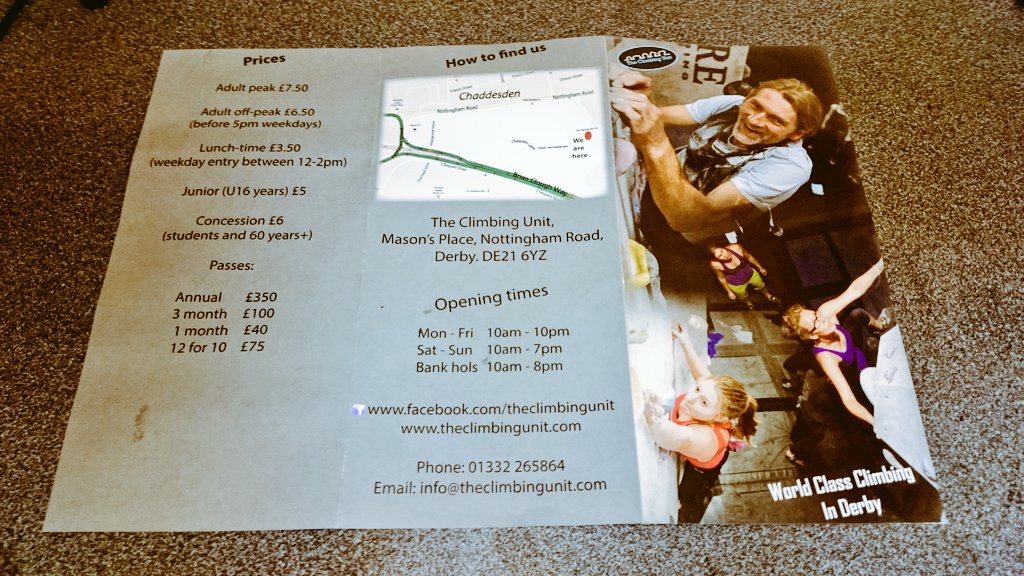 I cannot recommend <a href="/TheClimbingUnit/">The Climbing Unit</a> enough. Top people and a great spot for #climbing and #bouldering in #derby