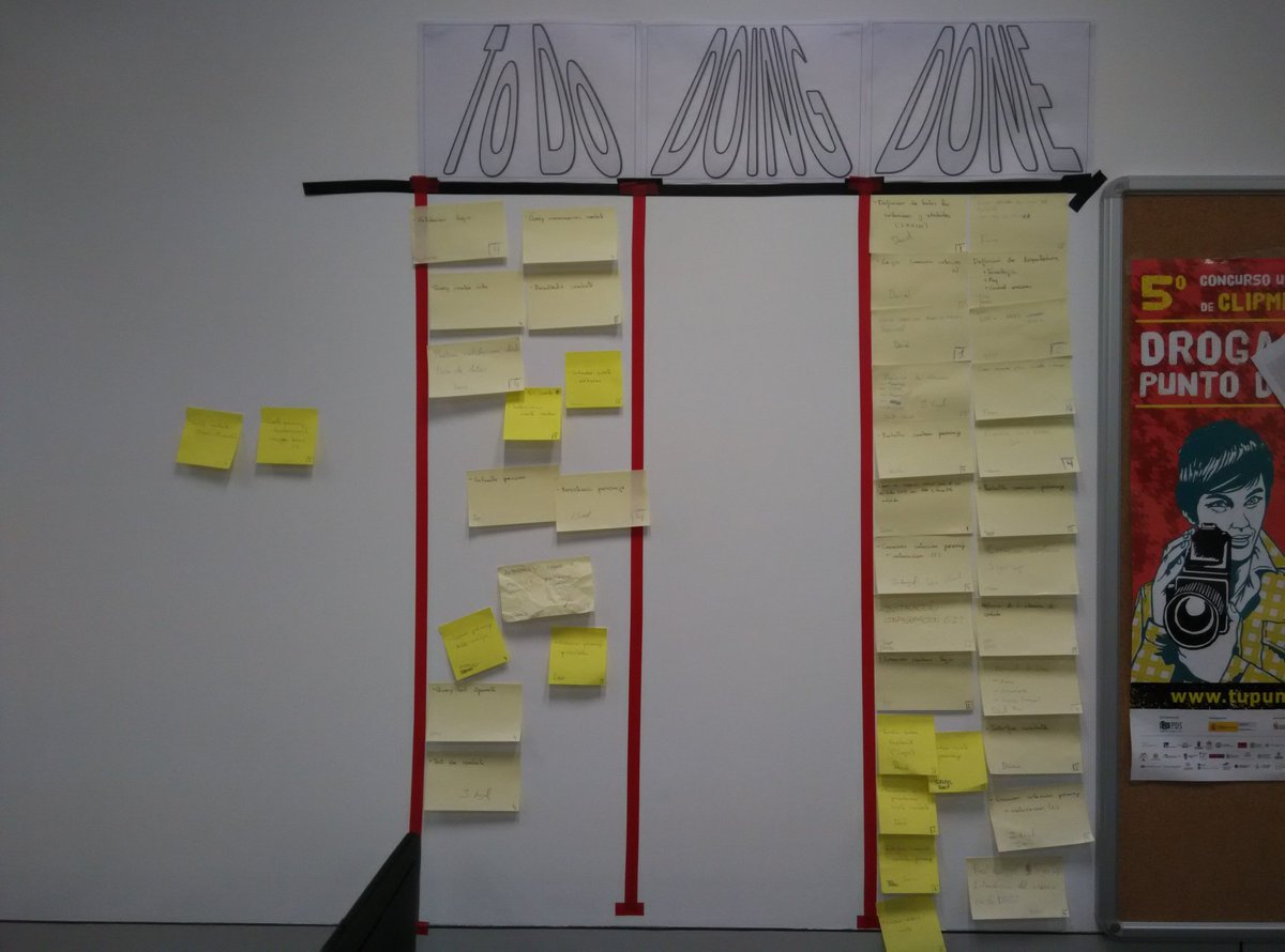 404Finders's tweet photo. Viernes. Da gusto ver todo el trabajo hecho #agile #kanban https://t.co/Nr6AgfY9lb