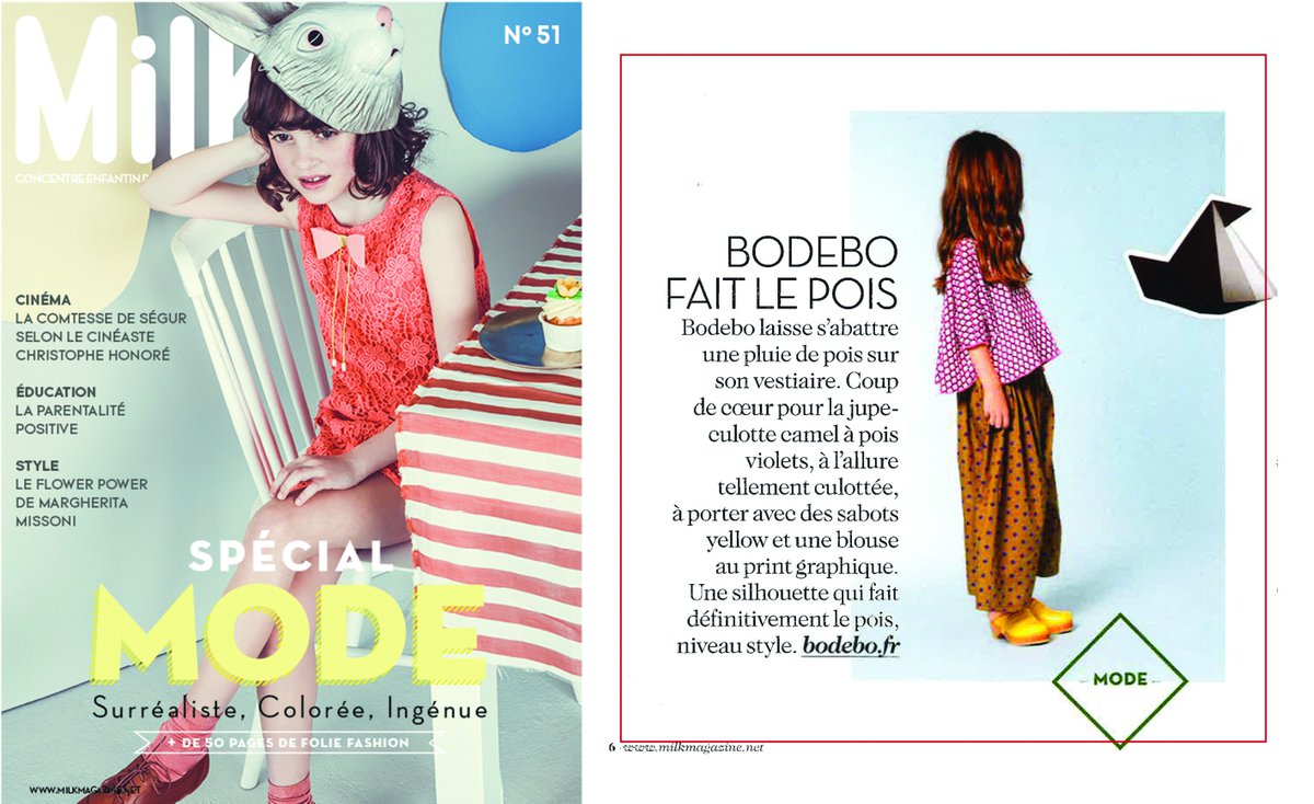 BOdeBOPARIS's tweet photo. BOdeBO fait le pois ! Merci @MilK_magazine 💛💙💜💚❤
#bodebo #bodeboparis #madeinfrance #milk #milkmagazine https://t.co/igRPMFJ1UC