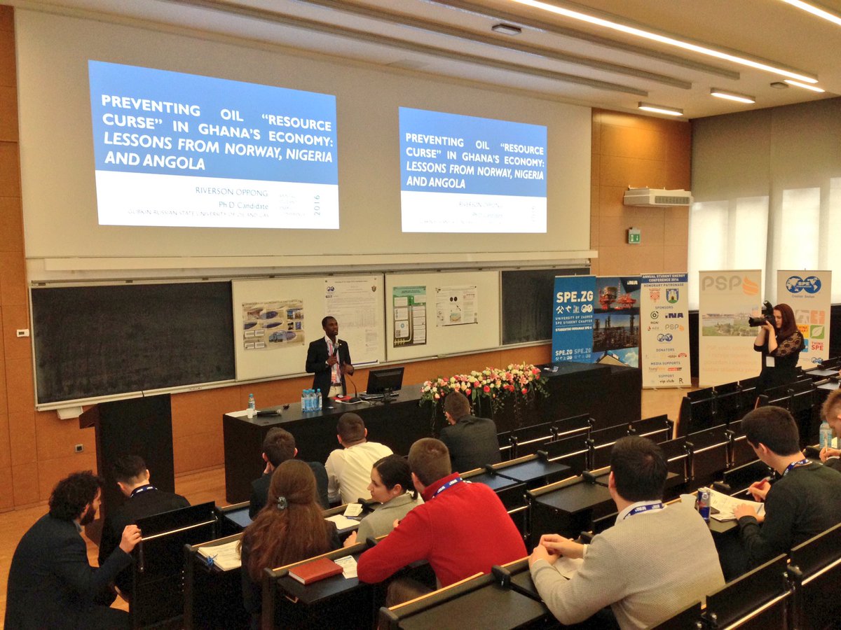 spe_zagreb's tweet photo. Riverson Oppong from Gubkin Russian State University of Oil and Gas #ASEC2016 https://t.co/26MtF7A2KL