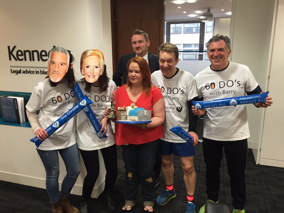 60doswithbarry's tweet photo. Met Paul Hollywood, Mary Berry and friends @KennedysLaw who have done a bake sale. Thanks for your support! https://t.co/3aOp2QYRej
