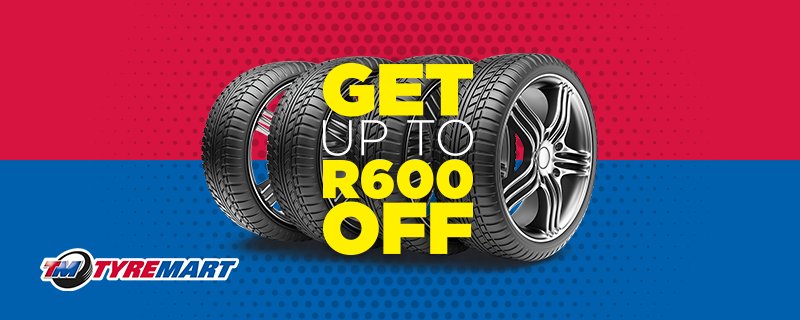 Get up to R600 off on premium tyre brands from <a href="/tyremart_sa/">Tyremart</a>!