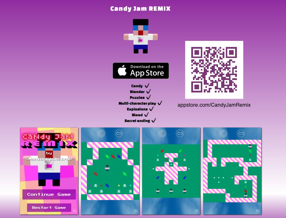 CandyJamREMIX's tweet photo. New enhanced version of @CandyJamGame #iOS iPhone iPad
https://t.co/Zmy5h7IDNq
#indiedev #indiegame #madewithunity https://t.co/1NvW1JrhL2