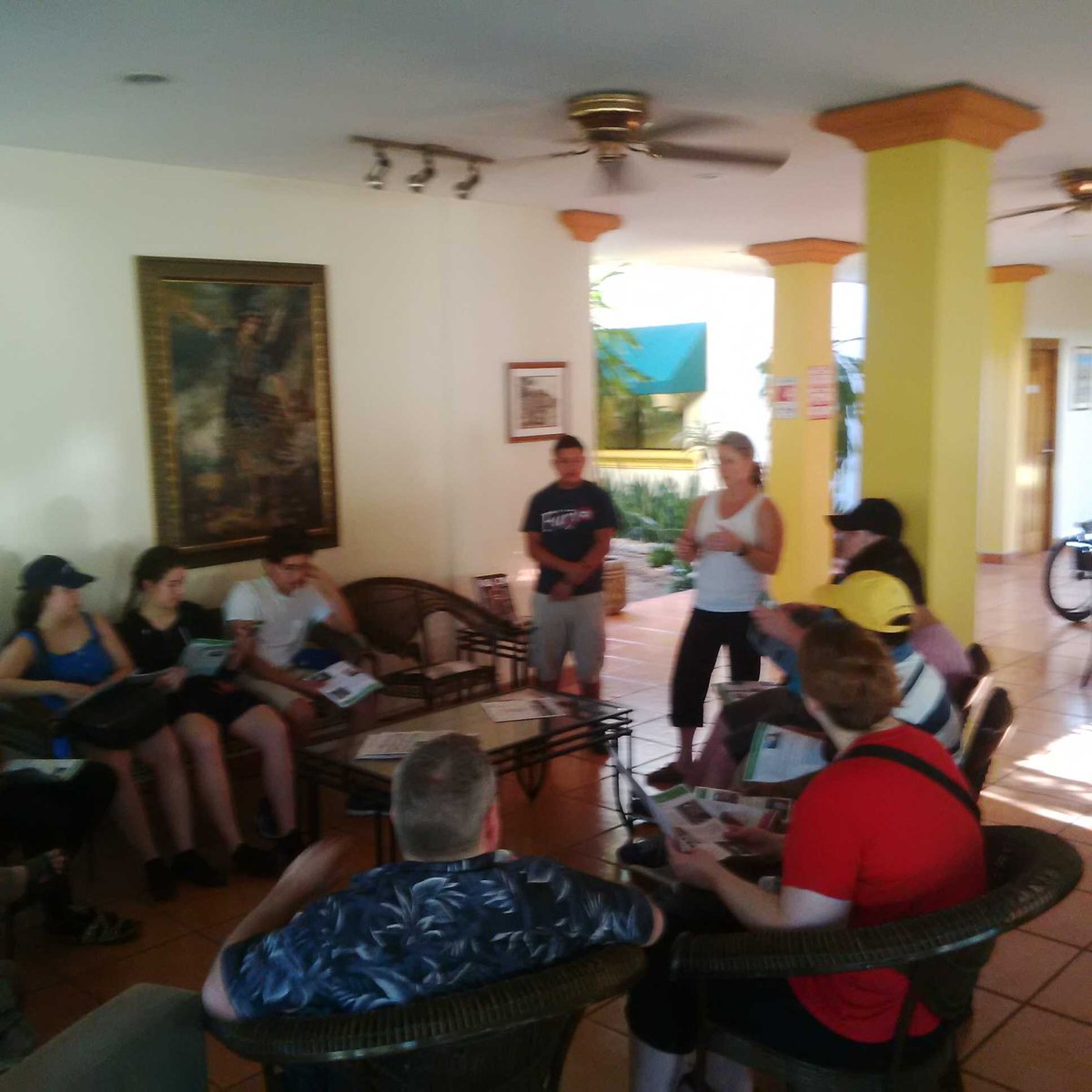 EricEdCollard's tweet photo. .@michellekaybird providing a bit of a briefing for @schoolboxhelps. This is getting exciting! #blessed https://t.co/H1zx0CiqzL
