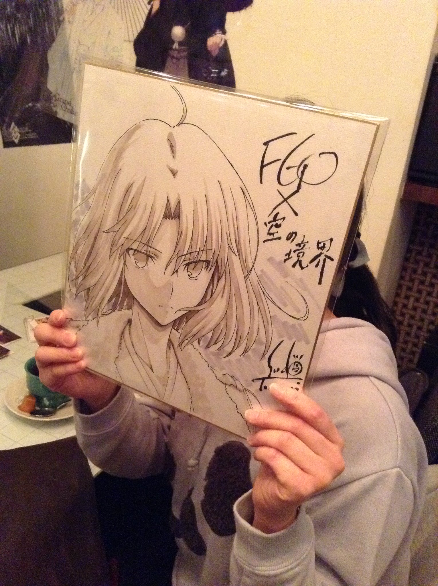 Fate dining Wチャンス ポスター(須藤監督 直筆サイン入り) Amazon.co.jp: Fate UBW 特典ポストカード セイバー 監督直筆