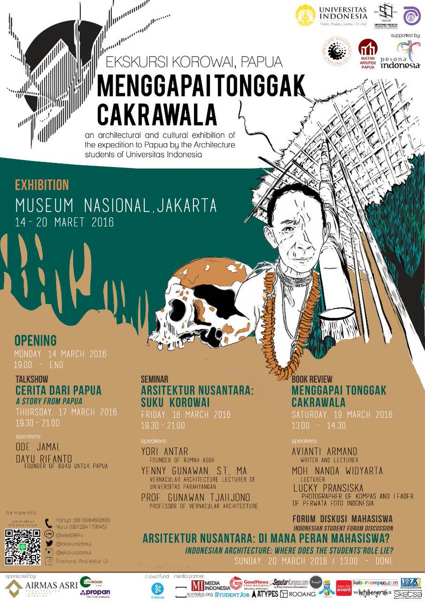 EkskursiArsUI's tweet photo. Saksikan #EkskursiArsUI2015 mengupas Korowai hanya untuk para pengunjung pameran #MenggapaiTonggakCakrawala! https://t.co/nLVTPoaqfs