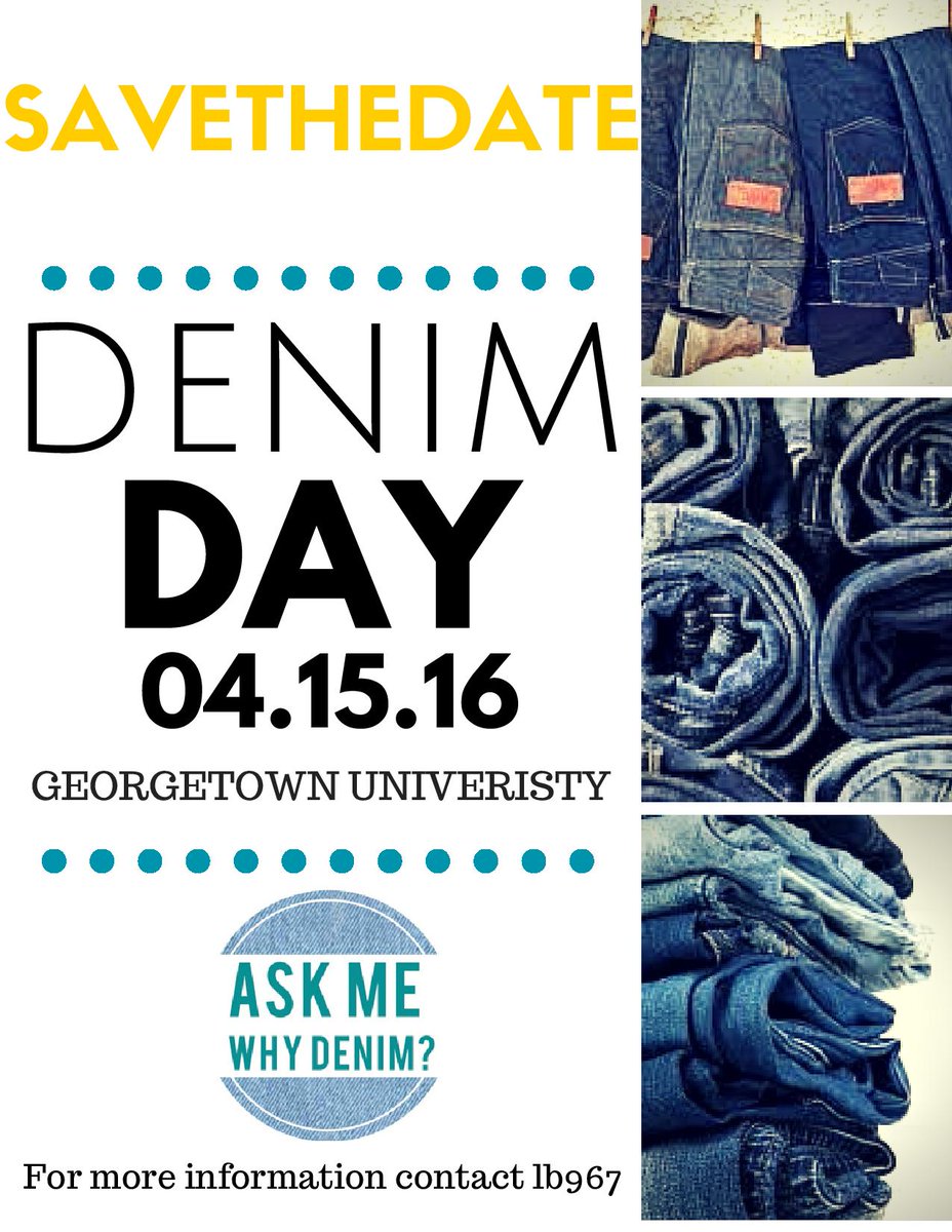 GeorgetownSAPE's tweet photo. #DenimDay at Georgetown! 
#enditmovement #endrapeculture https://t.co/BtFT7Qg2ph