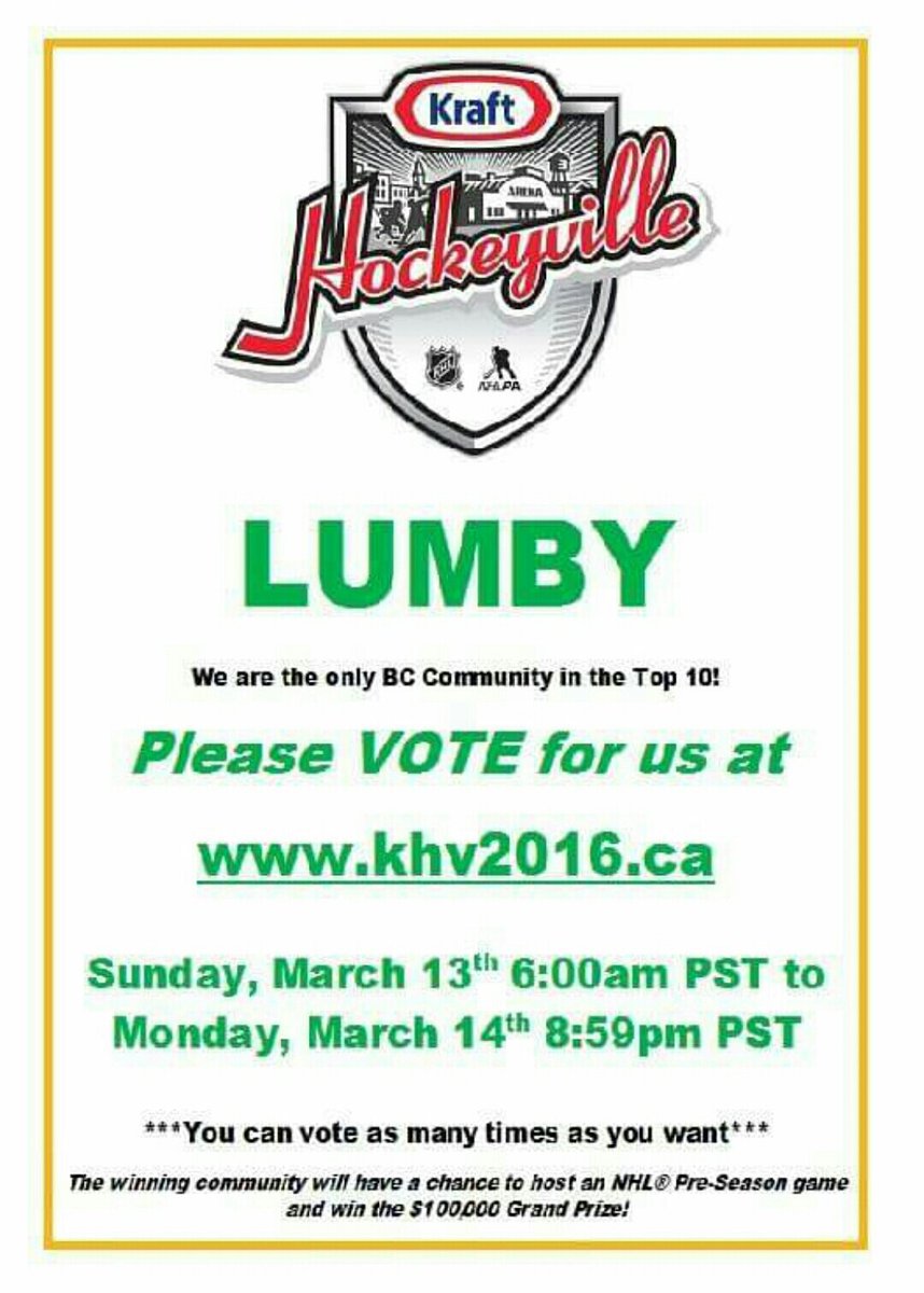 khv_lumby's tweet photo. Looking 4 retweet from home-province boy @michaelbuble as Lumby's 1731 residents shoot to be Hockeyville #khv_lumby https://t.co/ghcgbHkktX
