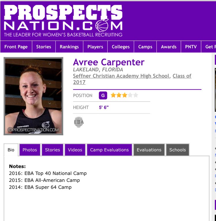 ProspectsNation's tweet photo. 2017 Avree Carpenter now has an updated player card w/ an eval from #EBATop40. 

READ: https://t.co/1aMWgmkphV https://t.co/iCIGlEzE5D