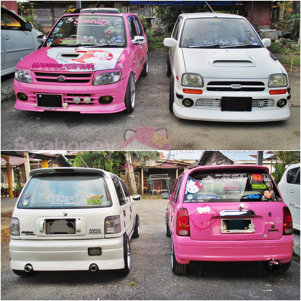 syahoney's tweet photo. how we meet n how we fall in love. #kcar #kelisapink #kancilmoderno #keretahellokitty #hellokittycar #modernofamily https://t.co/ApDwis9BT3