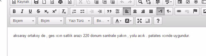 Az önce bize yollanan bir ilan..GES mi patates mi karar sizin artık.