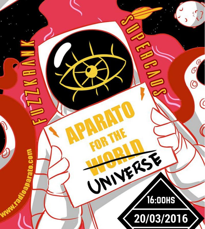 Domingo 20 de marzo transmisión en vivo de Supercaos por <a href="/radioaparatopy/">Radio Aparato 📻</a> a las 16 hs