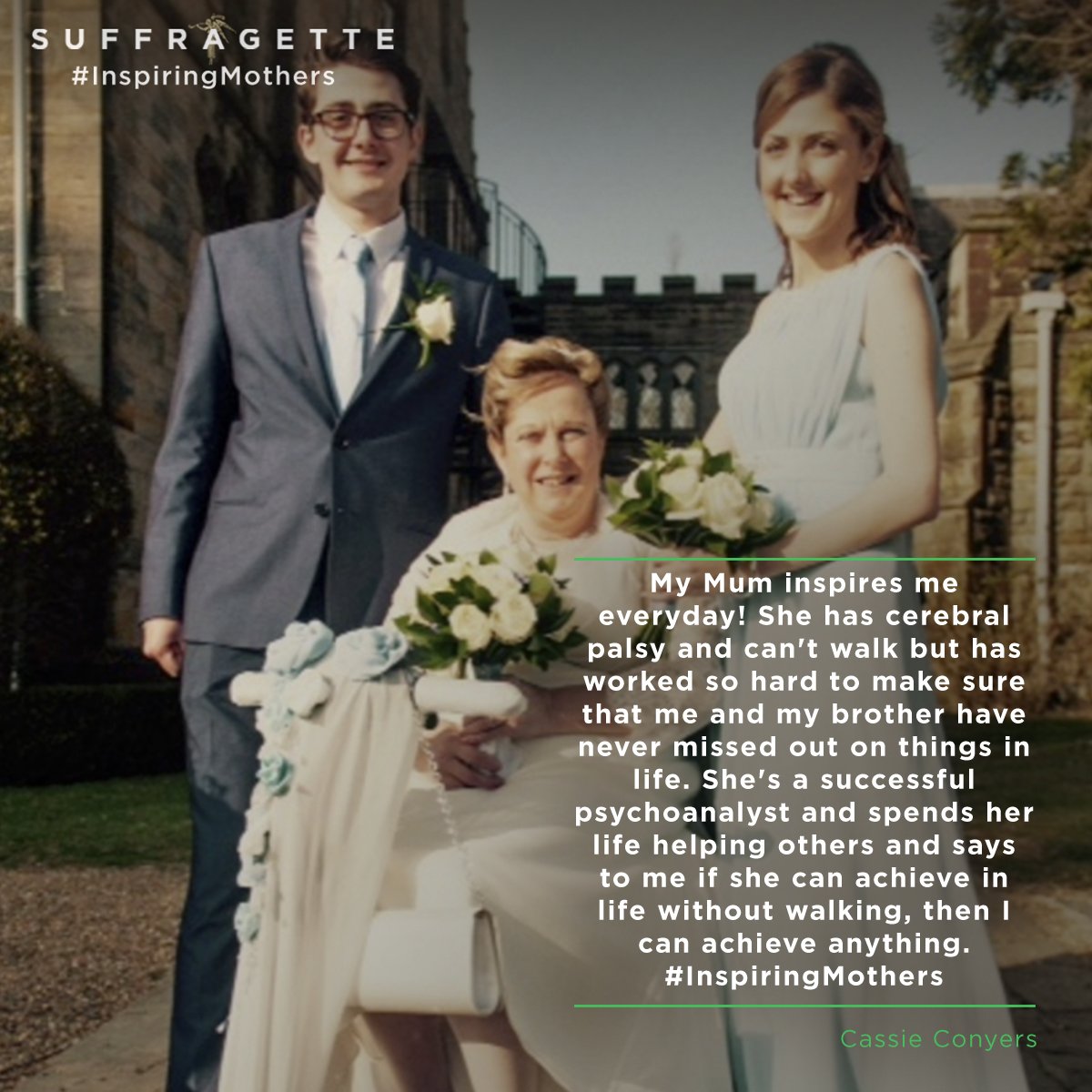 Congrats to Cassie Conyers for winning our #InspiringMothers competition! Thanks for all the wonderful entries.