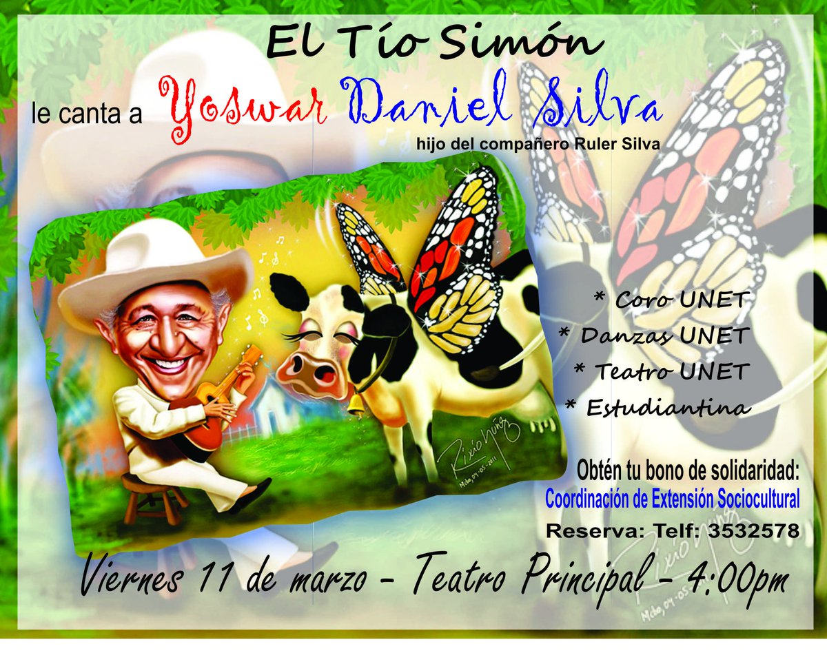 CulturaUnet's tweet photo. HOY tu cita #4pm Teatro principal en la @UNEToficial @unetenses @CoroUNETve llega temprano para q consigas asiento https://t.co/U0r0KdsGYL