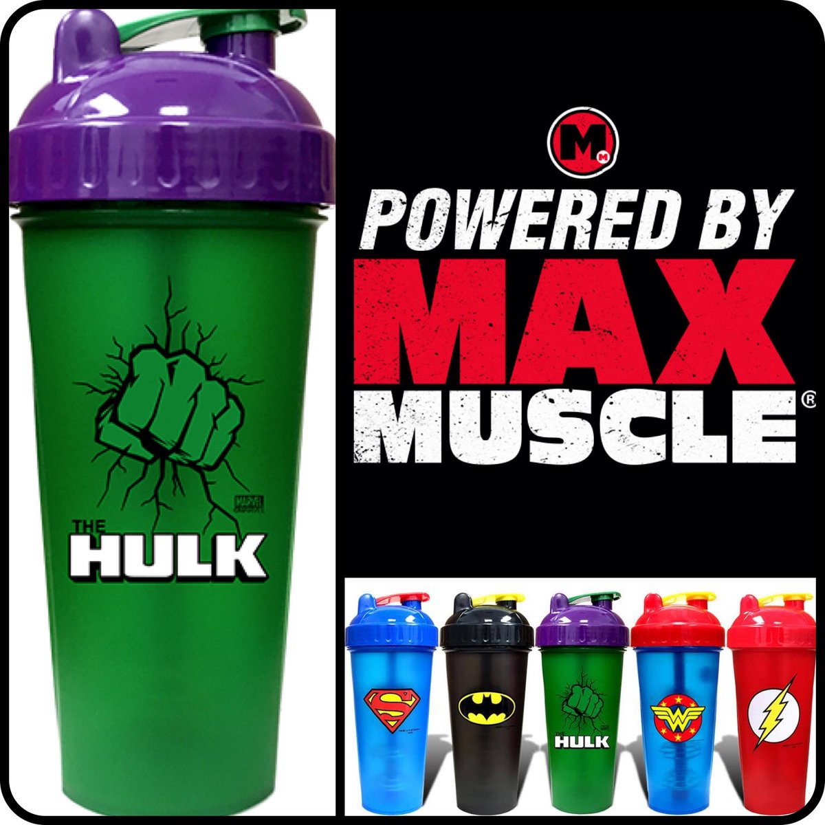 MaxMuscleMS's tweet image. The Incredible Hulk will be unleashed next week! #PERFECTSHAKER #HEROSERIES #MaxMuscleMS