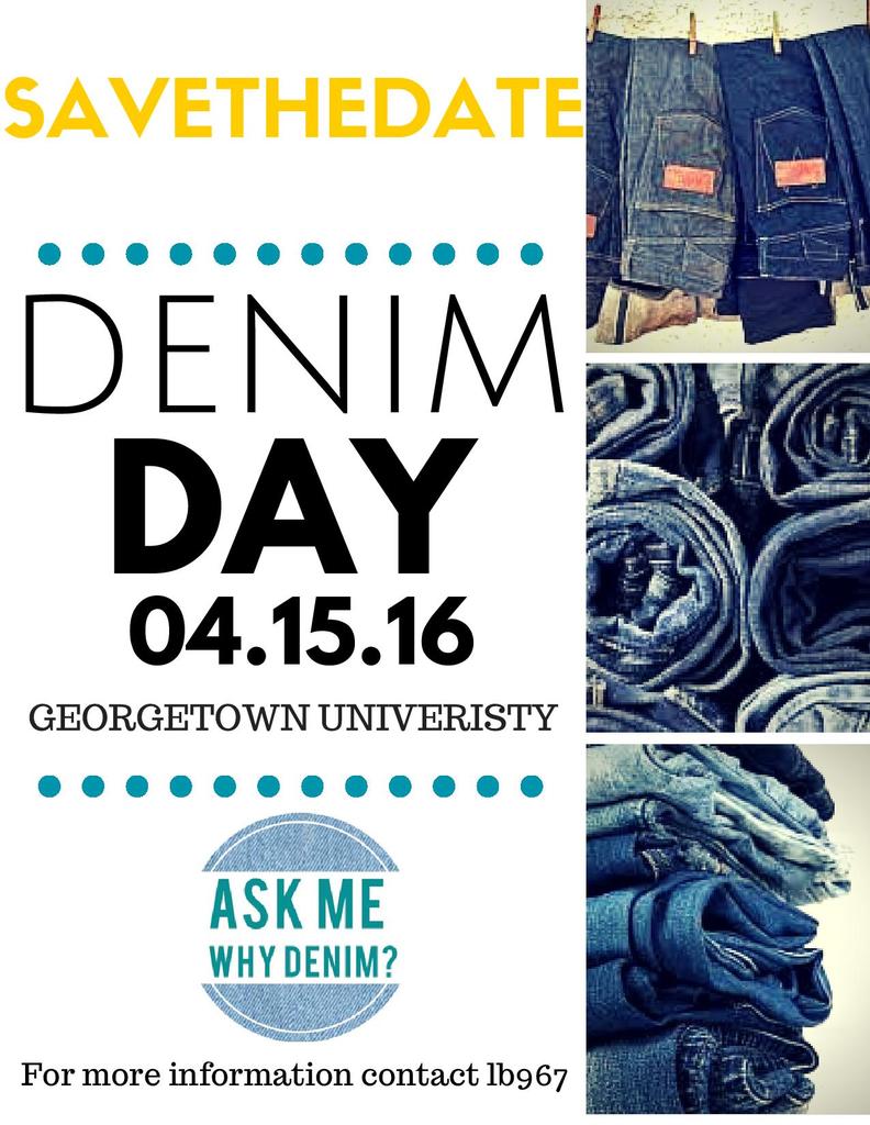 GeorgetownSAPE's tweet photo. @GUCollegeDems are you all going to wear denim?  #GUDenimDay https://t.co/c6Gm6N3udP