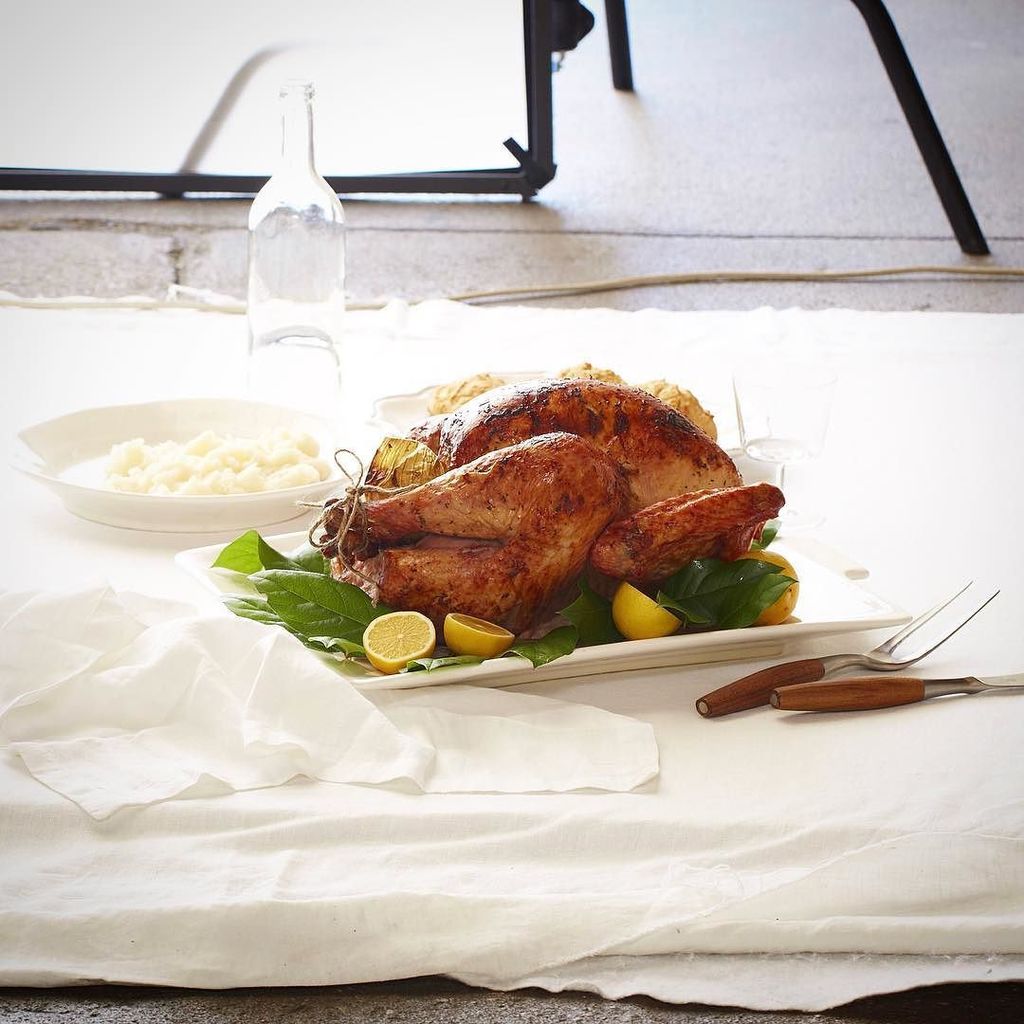 AdamCPearson's tweet photo. BTS . Setting the table for a fun overhead shot. Every month can be thanksgiving in food s… https://t.co/5NpomAsRV1 https://t.co/C72lJWoRxy