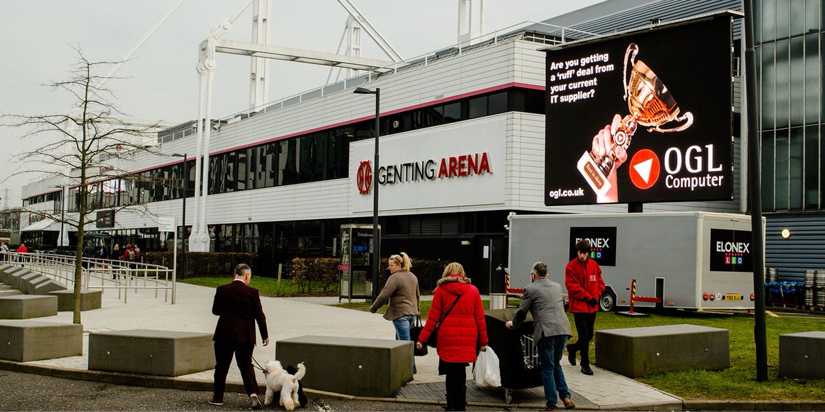 oglcomputer's tweet photo. Crufts 2016 takes place at the #NEC and #GentingArena this weekend. Look out for our ads! #IspyOGL #DOOH #c4crufts https://t.co/vMjpliq71K
