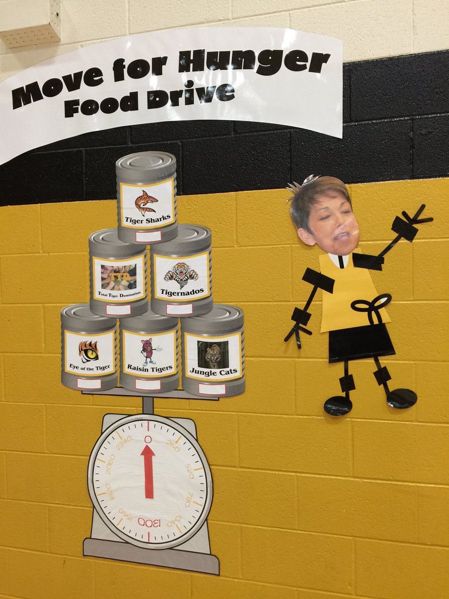 Move For Hunger Food Drive after Spring Break! 3000 lbs of food = Mrs. Gilbert being taped to the wall!
