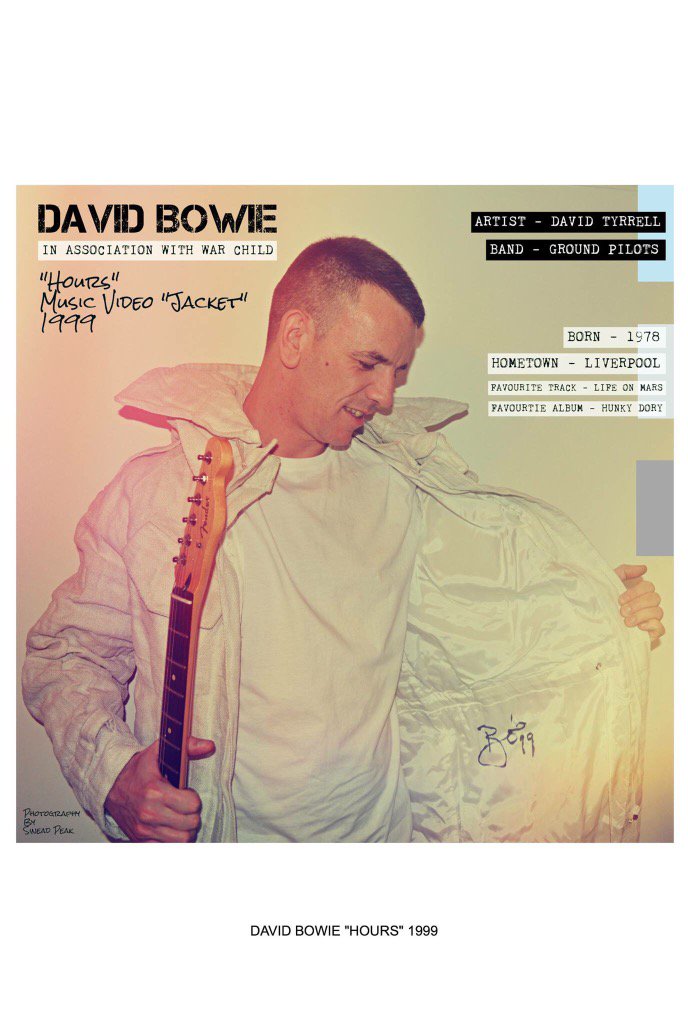 Bonita Delaney (@bonitadelaney_) on Twitter photo I'm so proud of <a href="/GroundPilotsUK/">GroundPilots.co.uk</a> being chosen to wear the original <a href="/DavidBowieReal/">David Bowie Official</a> jacket from the "Hours" video!! I'm so proud of <a href="/GroundPilotsUK/">GroundPilots.co.uk</a> being chosen to wear the original <a href="/DavidBowieReal/">David Bowie Official</a> jacket from the "Hours" video!!