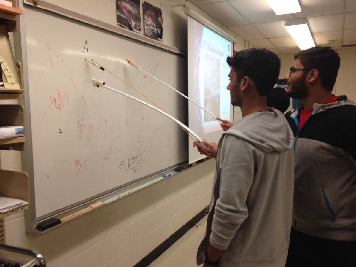 MsNaudts's tweet image. Simulating moving payloads in space - gr12 physics students attempting to write their name #inertia #210phys