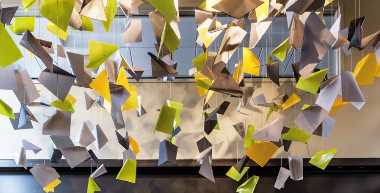 LightArtSeattle's tweet image. A #handmade multistory mobile in #Bourbonnais IL. #architecturalfeature #sculpture bit.ly/1S45J44