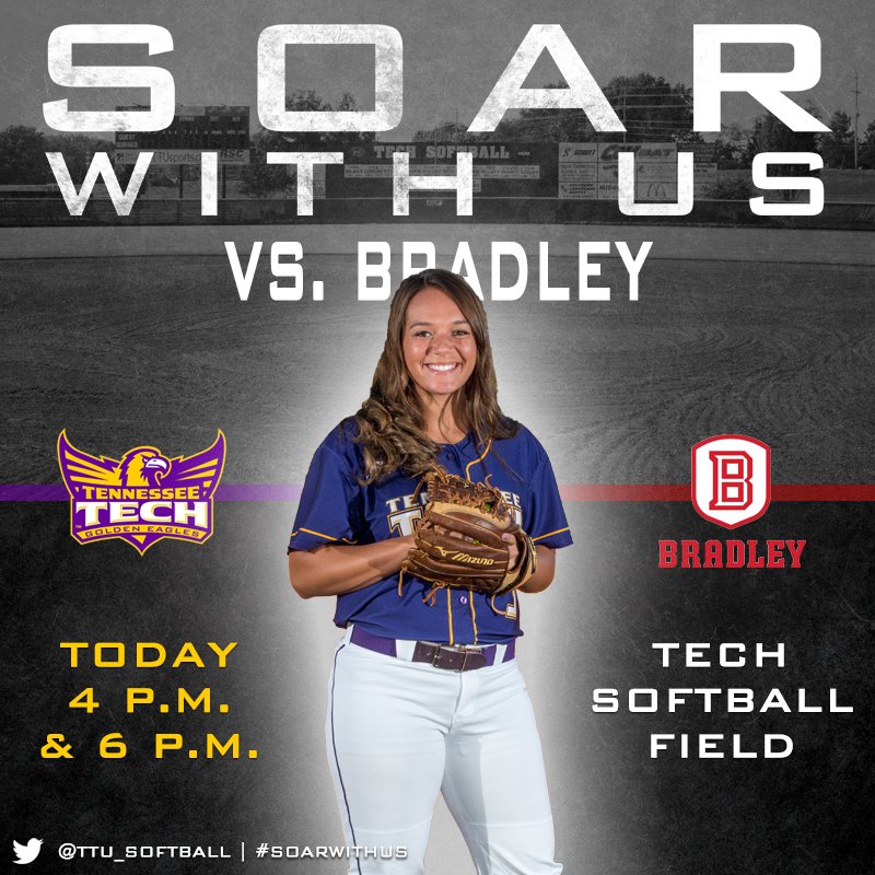 #SoarWithUs TODAY when we host <a href="/BradleyBraves/">Bradley Braves Athletics</a> for a doubleheader at 4pm &amp; 6pm at the Tech Softball Field! #WingsUp