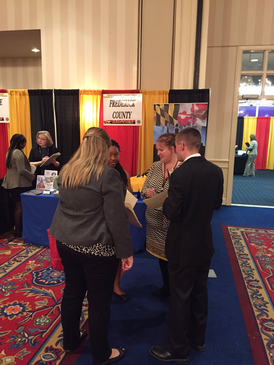 FCPSJobs's tweet photo. Our very own FCPS Teacher of the Year, Amanda Portner, helping us recruit @TeachMaryland #merc2016 https://t.co/Hzw2sWYwts