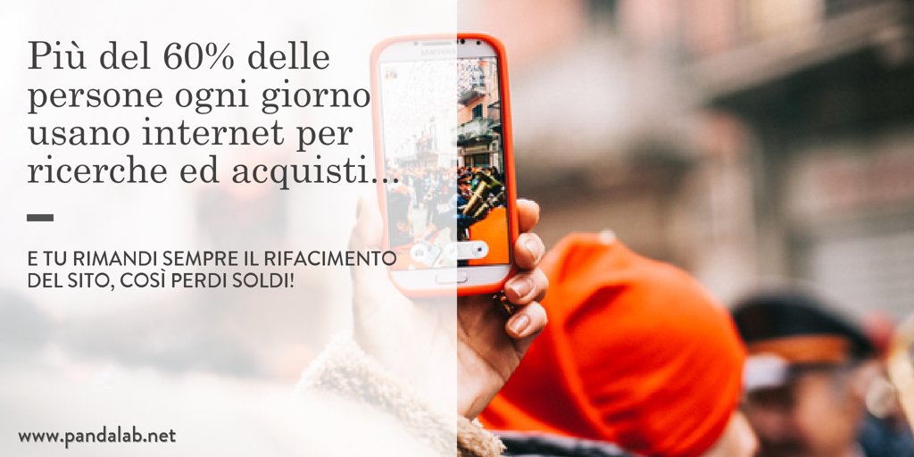 PandaLab1's tweet image. Più del 60% delle persone ogni giorno fanno ricerche ed acquisti e tu hai una strategia?  pandalab.net