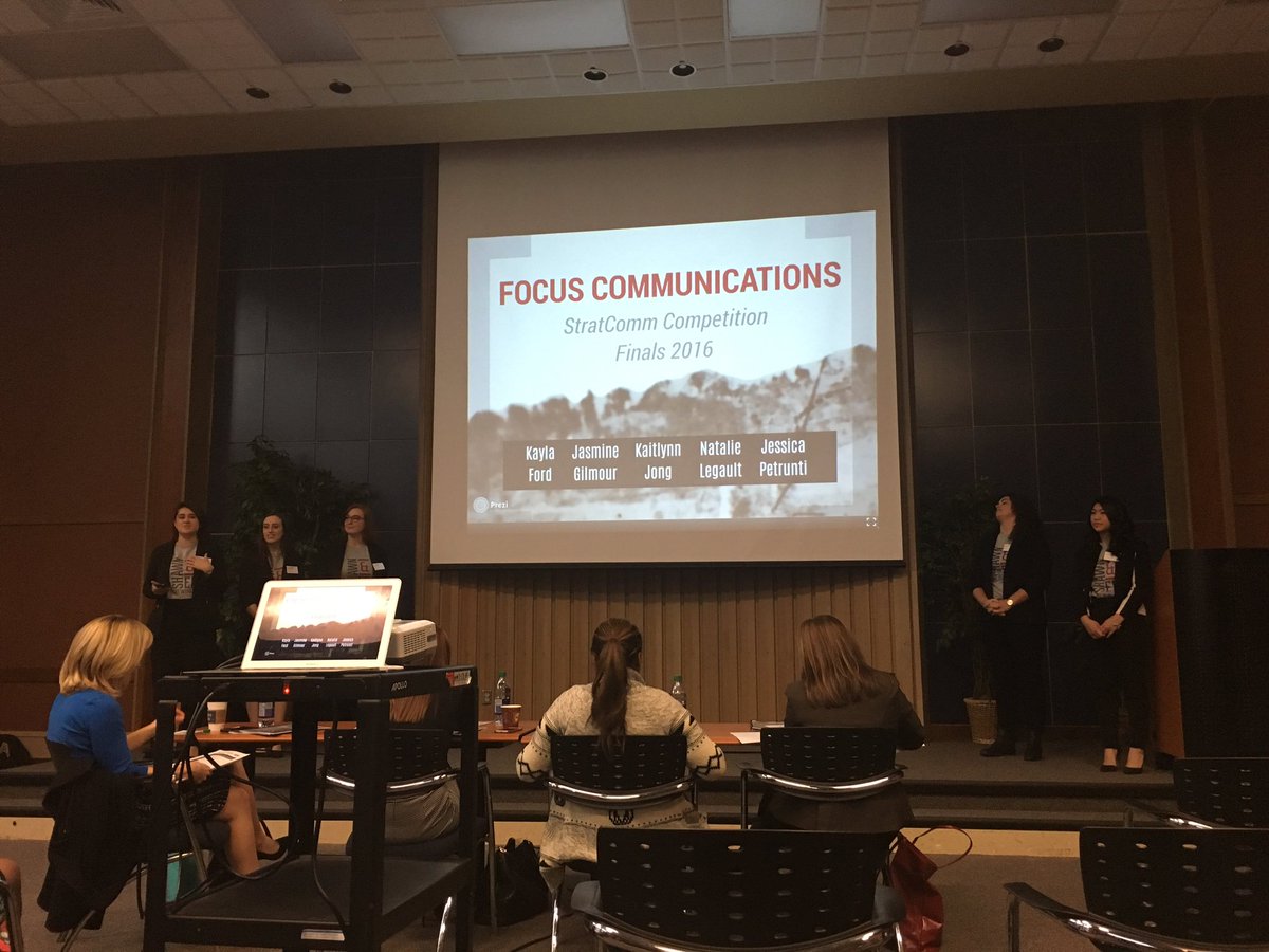 cmsmcmaster's tweet photo. First up we've got Focus Communications representing Shawn &amp; Ed Brewery #StratComm2016 #csmmss @CSMM_StratComm https://t.co/kKxAPYDaHu