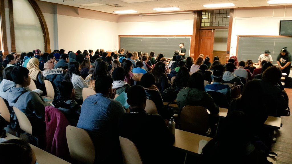 LAWSProgram's tweet photo. @TheSameGrouP kick-start the LAWS Grade 10 Global Citizenship Conference at @UTLaw. @tdsb https://t.co/mCYjFIJLLK