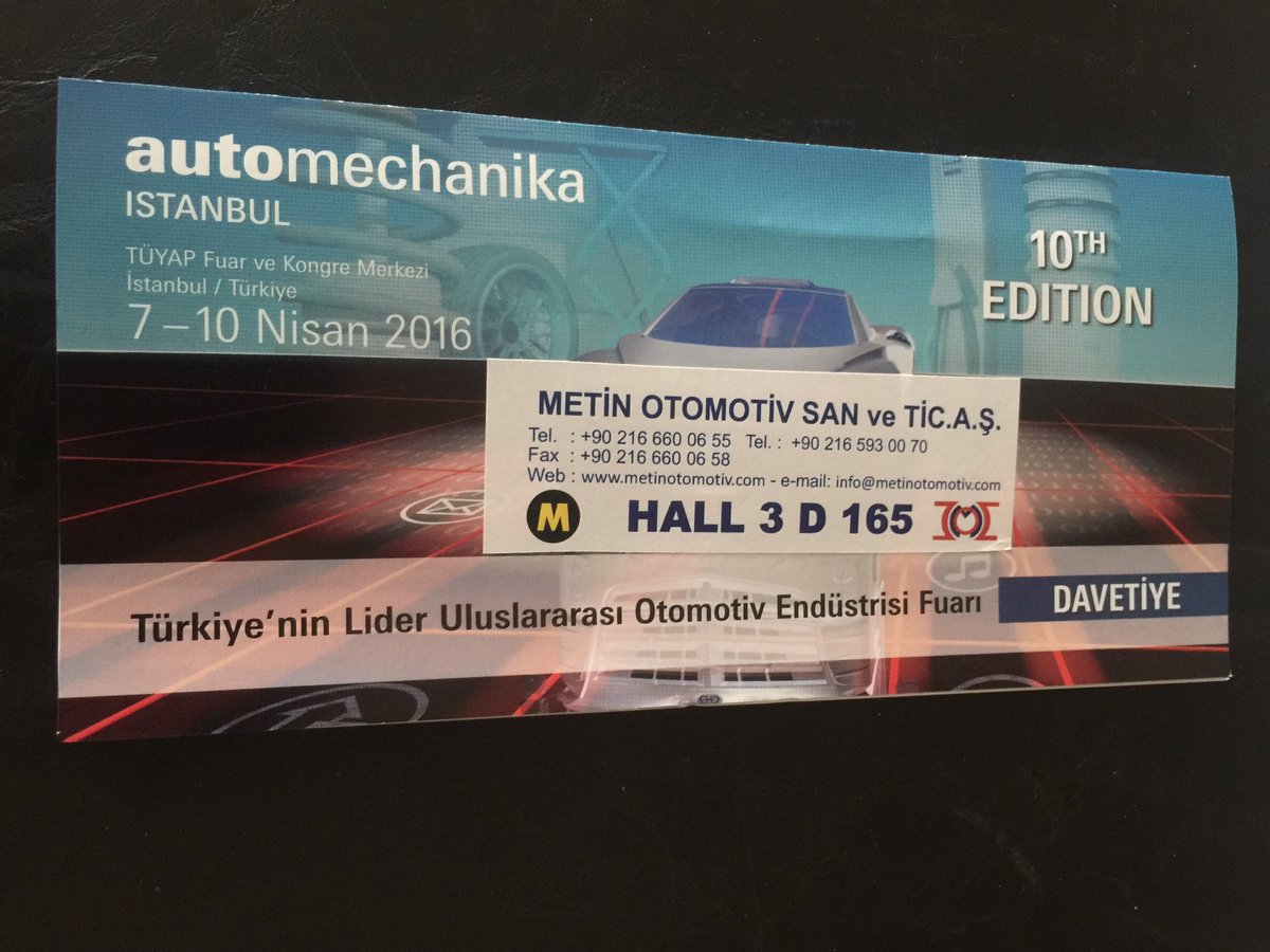 metinotomotiv's tweet photo. We are waiting @automechanikatr all our customers.#sinterparts #bushing #carbonbrushes #autoelectricalparts https://t.co/7fuAaraBBu
