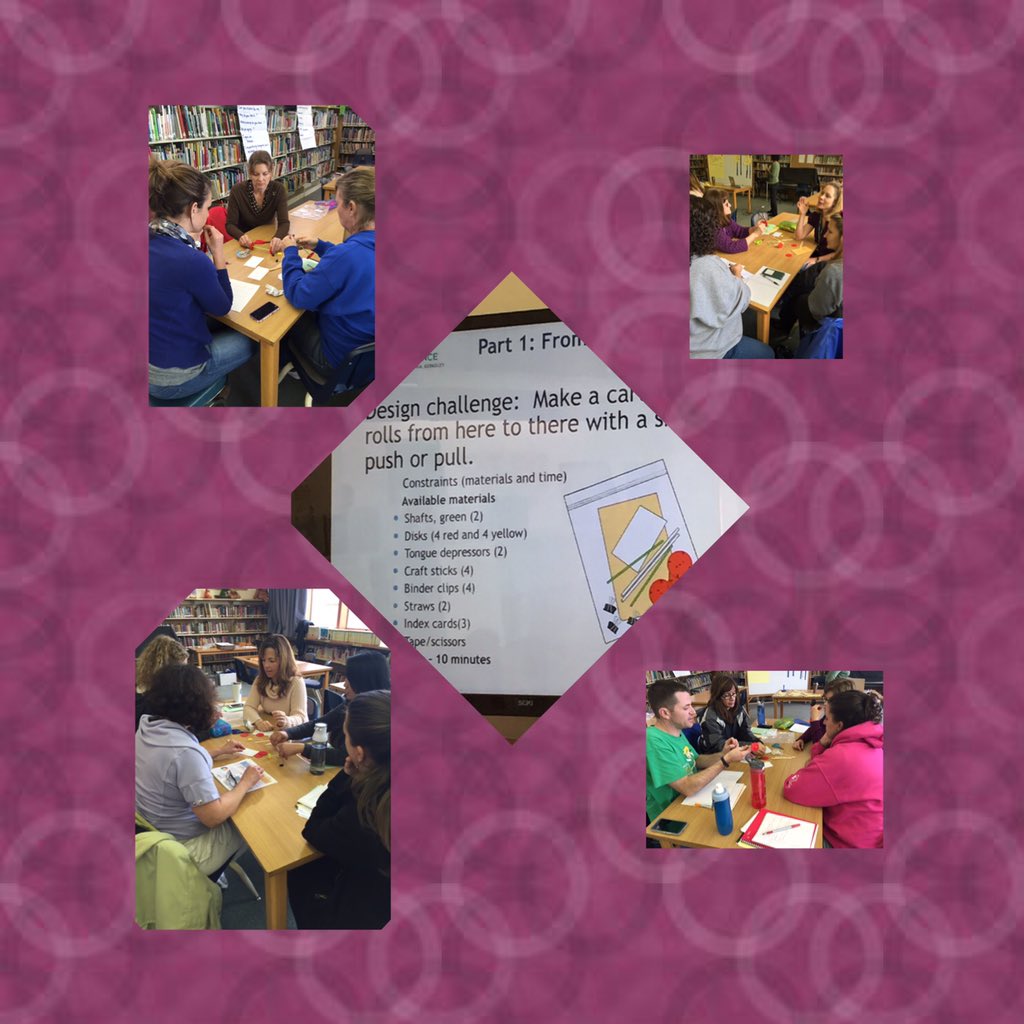 MargaMarshall's tweet image. NGSS afternoon session Design Challenge: Make a cart that rolls @MtDiabloUSD #learningtogether #learningbycreating