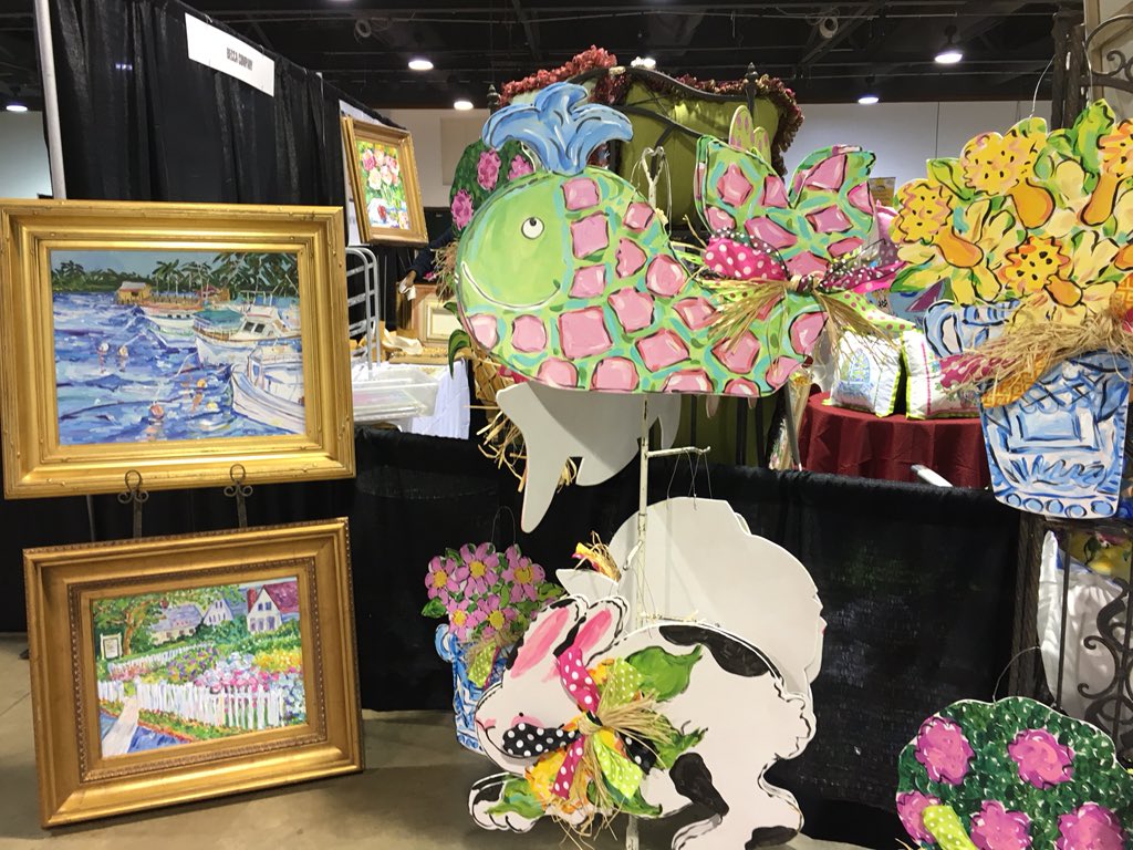 We are SO lucky to have Becca Speight at The Capital Gift &amp; Garden Show! Come see the work of this talented artist.