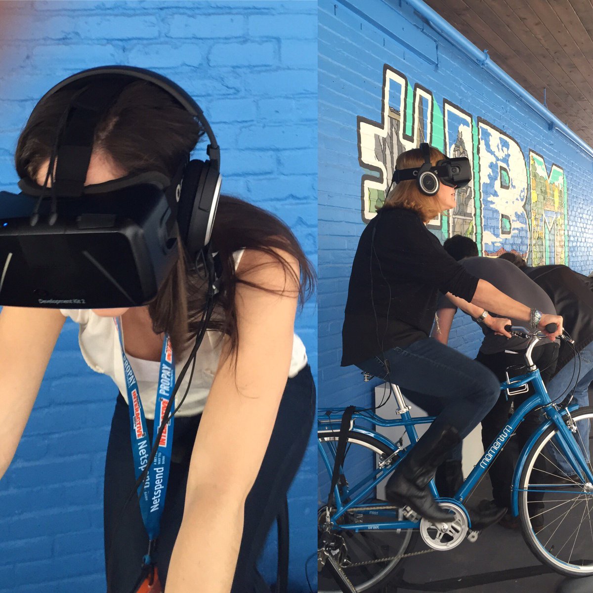 iventureshealth's tweet photo. This “virtual” workout felt pretty real to me! #VR #sxsw #WHYiWORK #ibmwatson https://t.co/kImDjuMRld