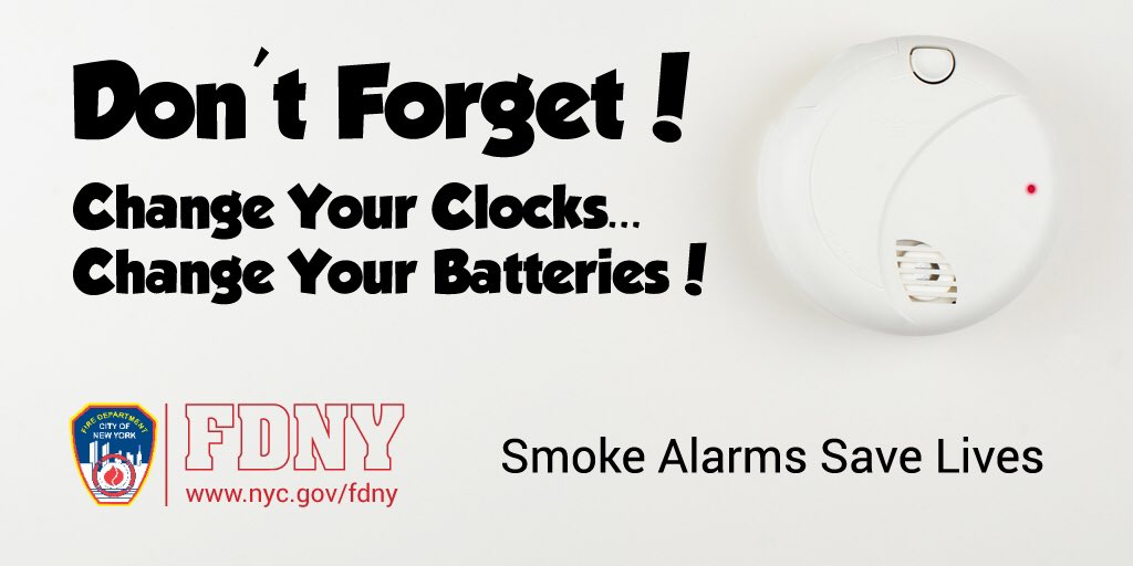FDNYFoundation's tweet image. Don't forget! Change your clocks, change your batteries! #DaylightSavingTime is this wknd! fdnysmart.org/video-item/cha…