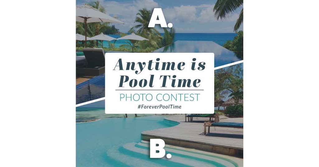 swimmingpoolcom's tweet photo. "Any time is Pool Time" March #Contest! Follow swimmingpoolcom on #Instagram for a chance to win! #ForeverPoolTime https://t.co/1SeS5GOIxS