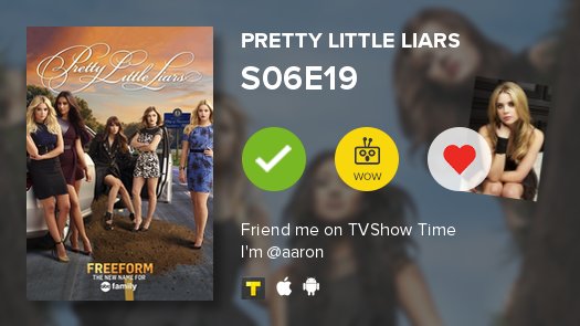 tributoes's tweet image. acabei de assistir o S06E19 de Pretty Little Liars :-) tvshowtime.com/show/146711/ep…
