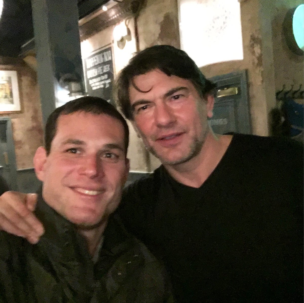 Great to catch up with Roger Gracie following my class at the Budokwai. A well earned drink after training #bjj #bja