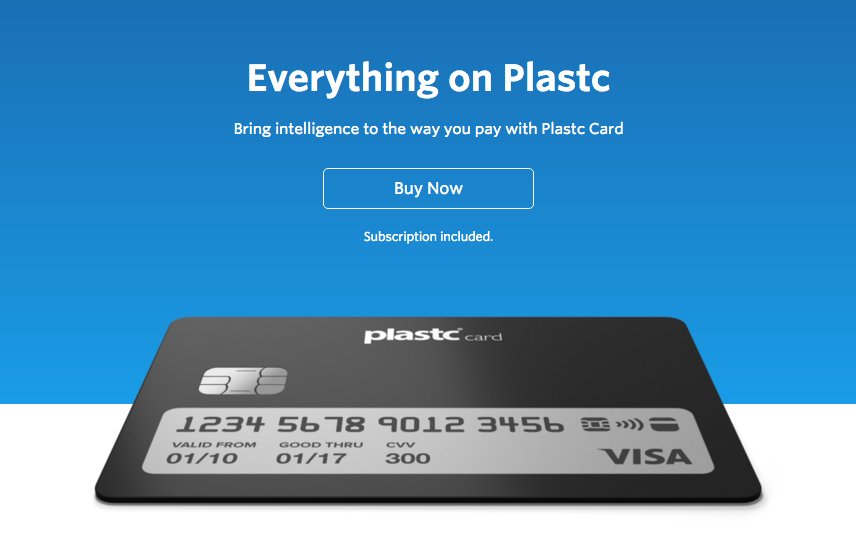 Get $20 off a pre-order of @PlastcInc. True intelligent #startup combining all cards into 1. share.plastc.com/x/dtL4WR